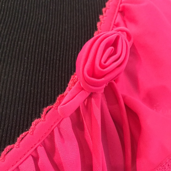 Miss Elaine Night Gown Womens Medium Pink Rose Mid Length Silky Flowy Minimalist - Picture 3 of 8